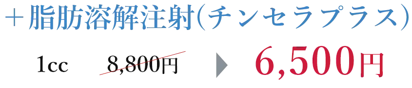 +脂肪溶解注射（チンセラプラス）プラン