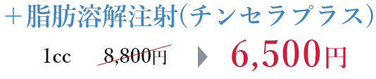 +脂肪溶解注射（チンセラプラス）プラン