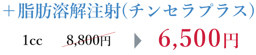 +脂肪溶解注射（チンセラプラス）プラン